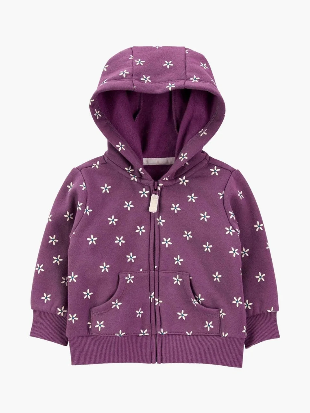 Carter's Purple Floral Zip Hoodie